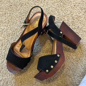 Qupid Dark Valley of the Dolls Platform Sandals